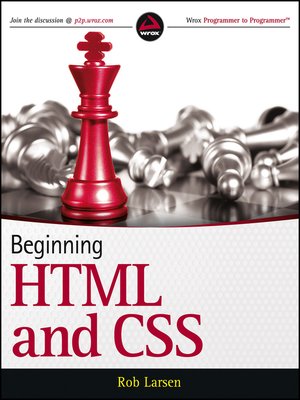 cover image of Beginning HTML and CSS